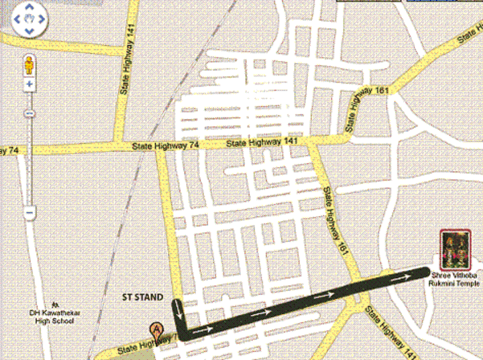 Pandharpur ST stand to Temple